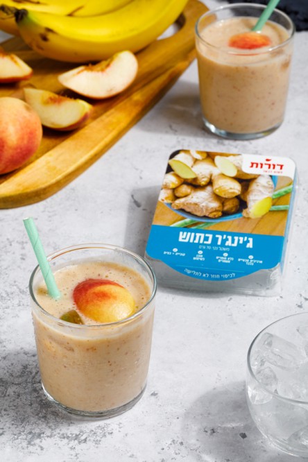 שייק פירות וגינג'ר